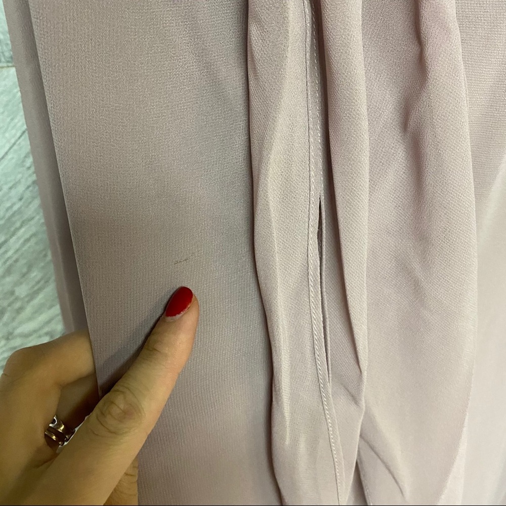 Jenny Yoo Collection Dani Tie Back V-Neck Gown Fig - Picture 9 of 10